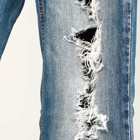 Dolce & Gabbana Medium-Wash Distressed Straight-Leg Jeans - Picture 8 of 12